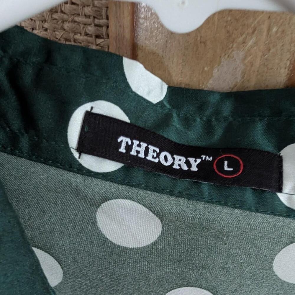 Theory white and green polka - Picture 2 of 4